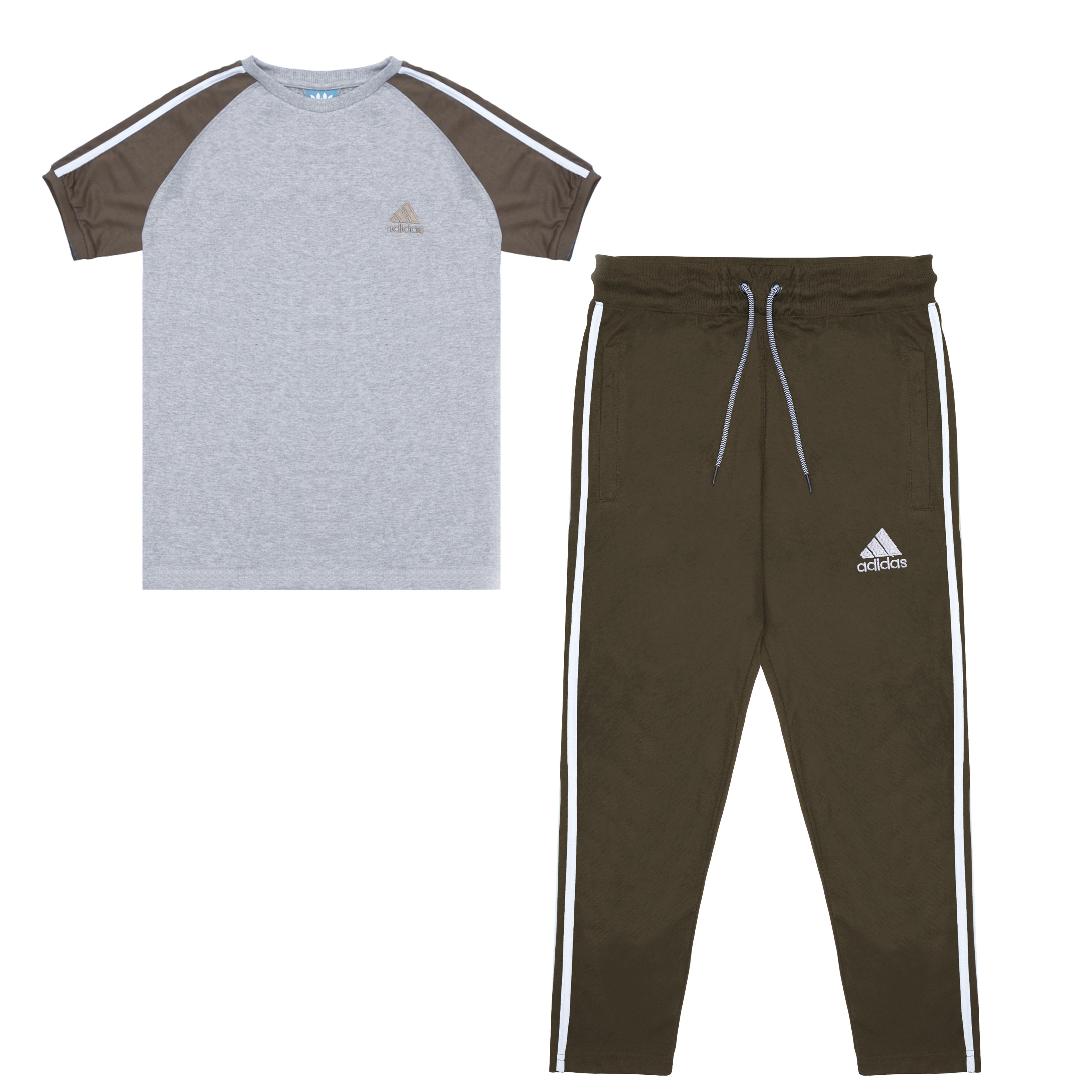 Adidas Cotton Track Suits - Olive