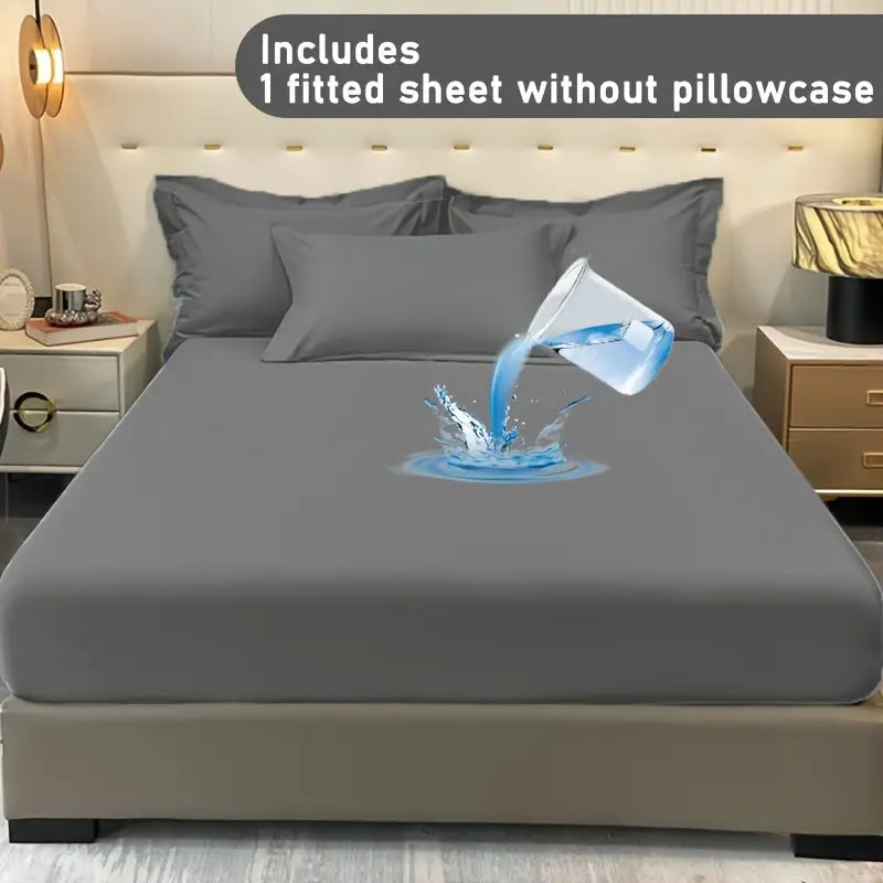 Jointless Recommended Premium & Export Quality Terry Cotton 100% Waterproof Fitted Style Mattress Protector- Grey