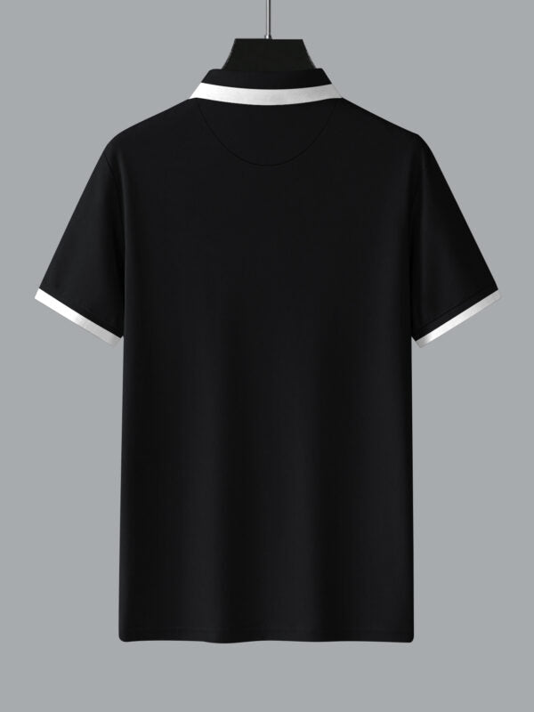 Fred Perry Logo Black Lycra Polo Shirt