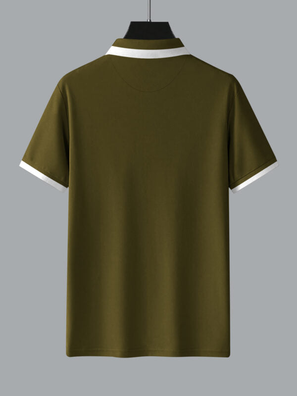 Fred Perry Logo Olive Lycra Polo Shirt