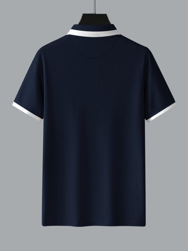 Fred Perry Logo Navy Lycra Polo Shirt