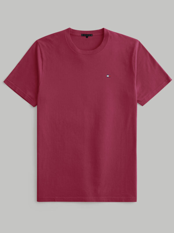Tommy Hilfiger Logo - Maroon - T-Shirt